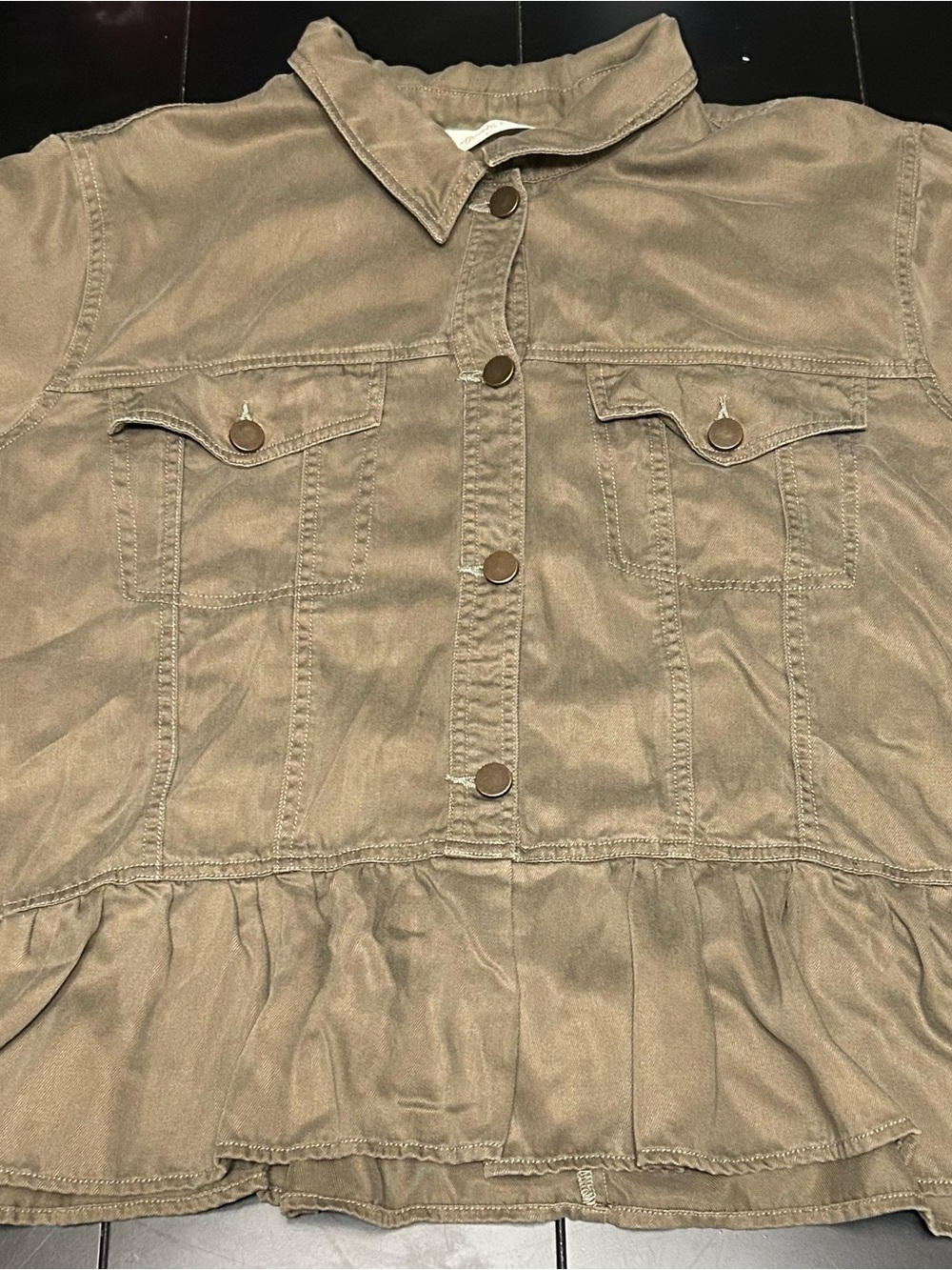 A Beautiful Soul for Altar’d State Button-Front LightweightJacket with Peplum